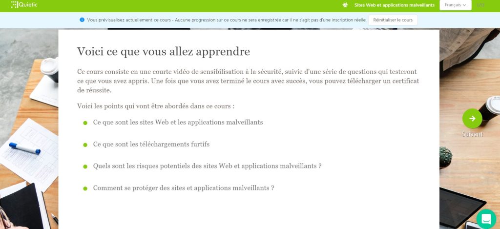 cours de sensibilisation,cybersécurité,gratuit